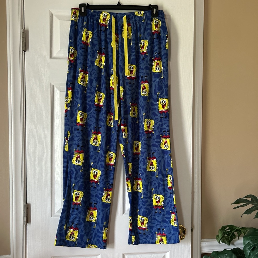 SpongeBob SquarePants Blue Lounge Pants ~ Size Large